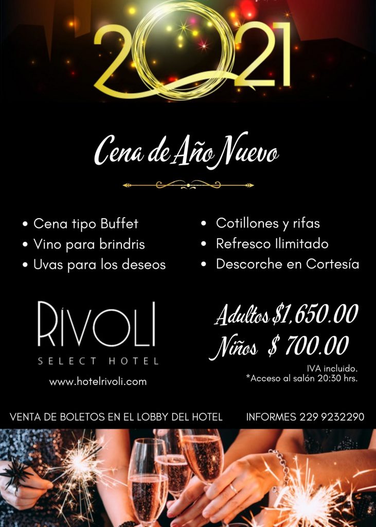 Cena navideña y año nuevo Rivoli – Hotel Rivoli